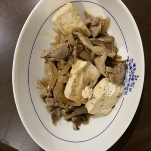 豆腐と舞茸と豚肉のオイスターソース煮